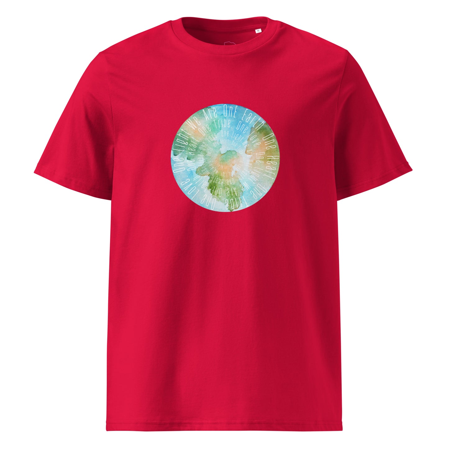 100% Organic Cotton Unisex T-Shirt - "We Are One Earth" (Front)