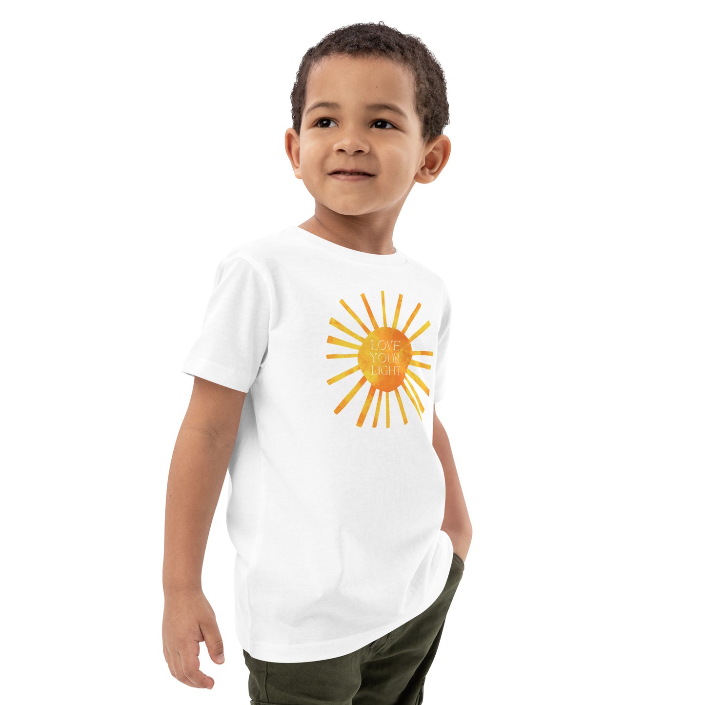 100% Organic Cotton Kids T-Shirt - "Love Your Light"