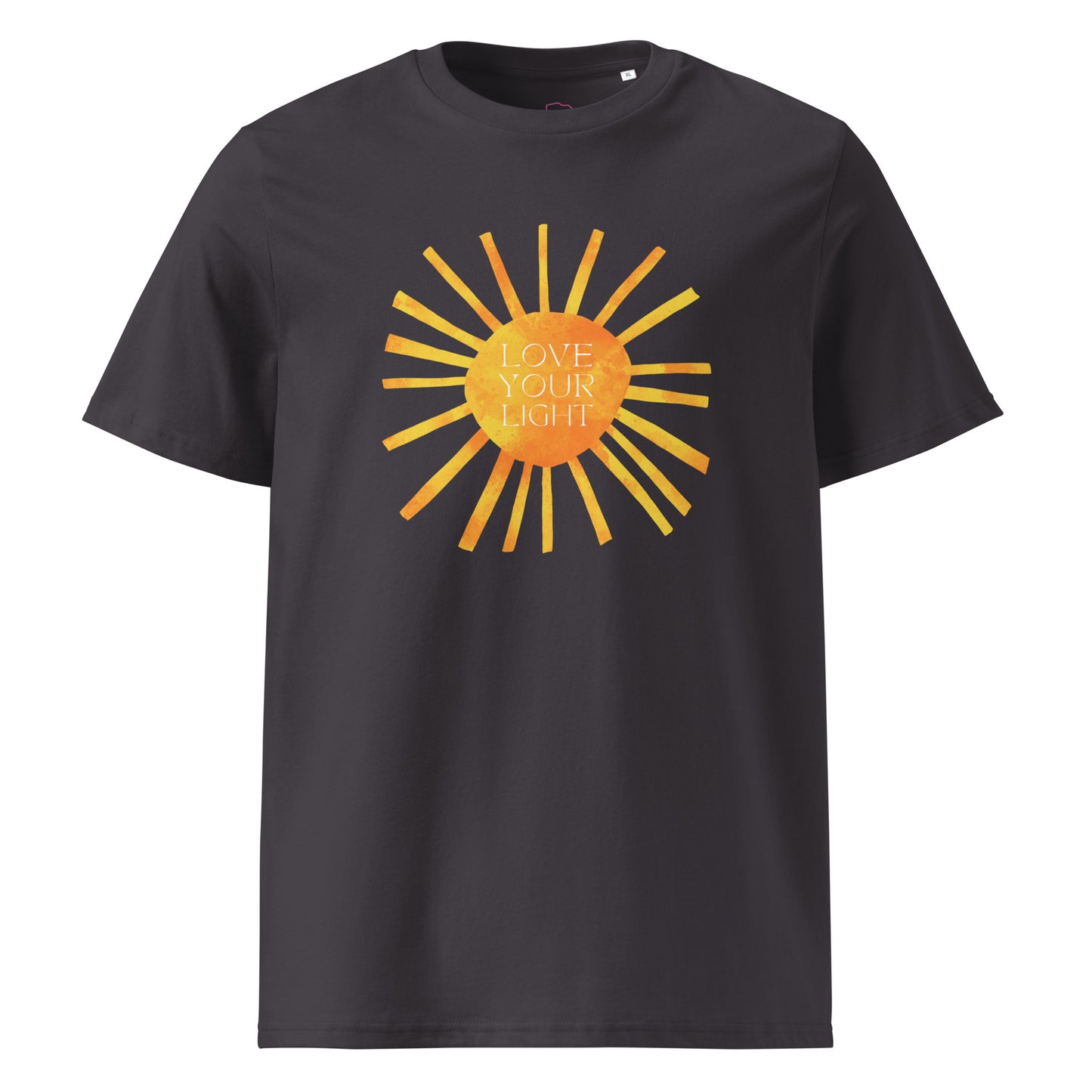 100% Organic Cotton Unisex T-Shirt - "Love Your Light" (Front)