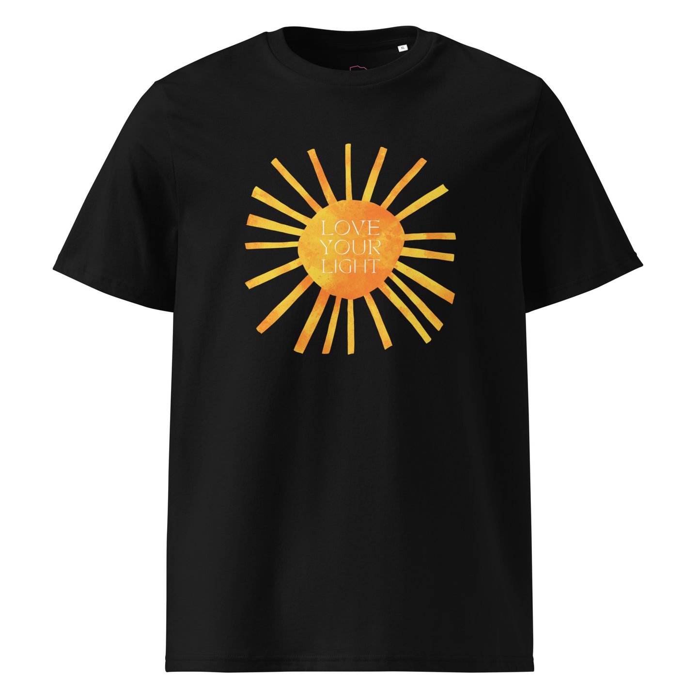 100% Organic Cotton Unisex T-Shirt - "Love Your Light" (Front)