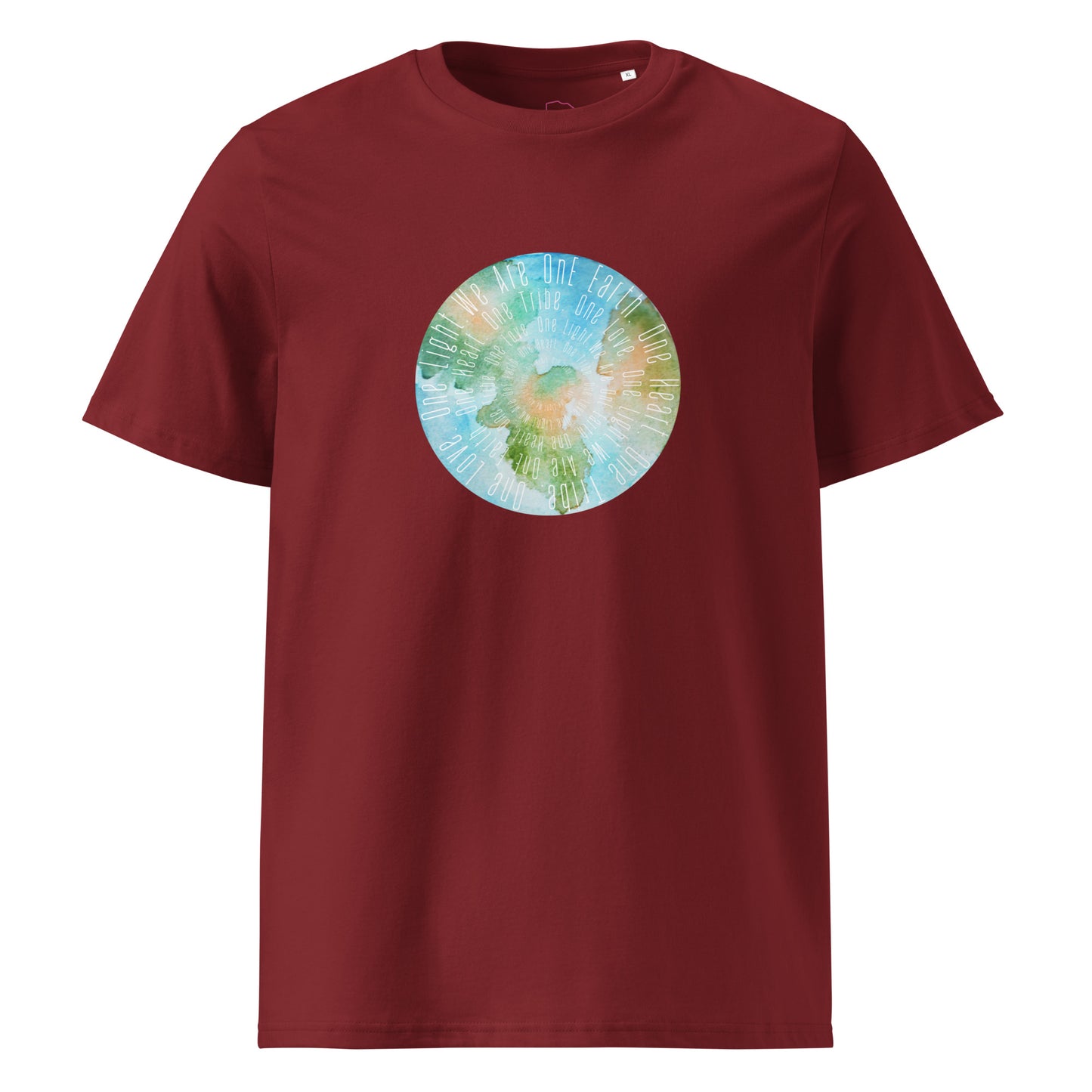 100% Organic Cotton Unisex T-Shirt - "We Are One Earth" (Front)