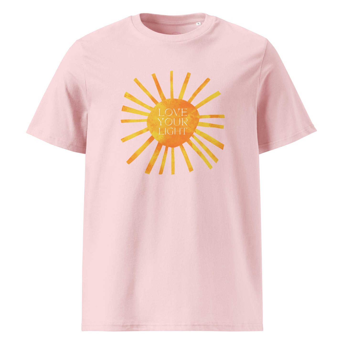 100% Organic Cotton Unisex T-Shirt - "Love Your Light" (Front)
