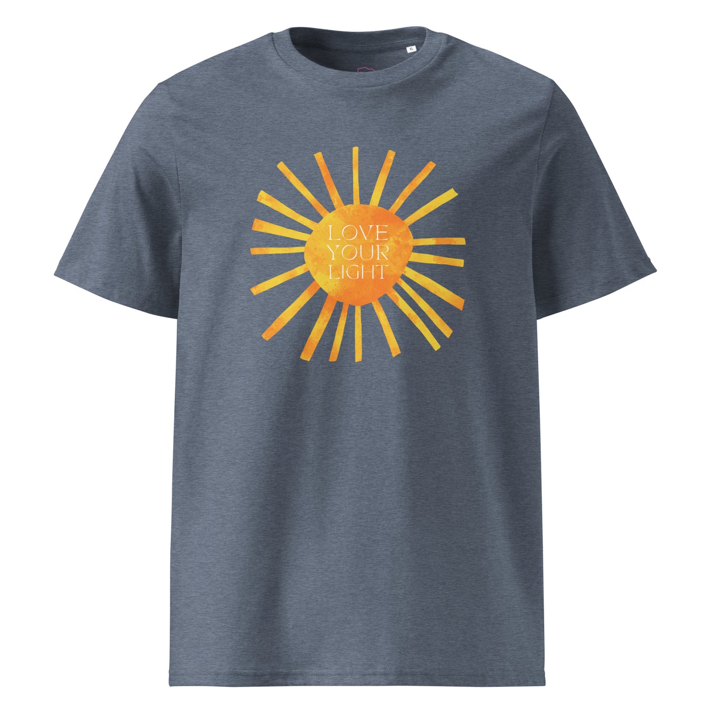 100% Organic Cotton Unisex T-Shirt - "Love Your Light" (Front)