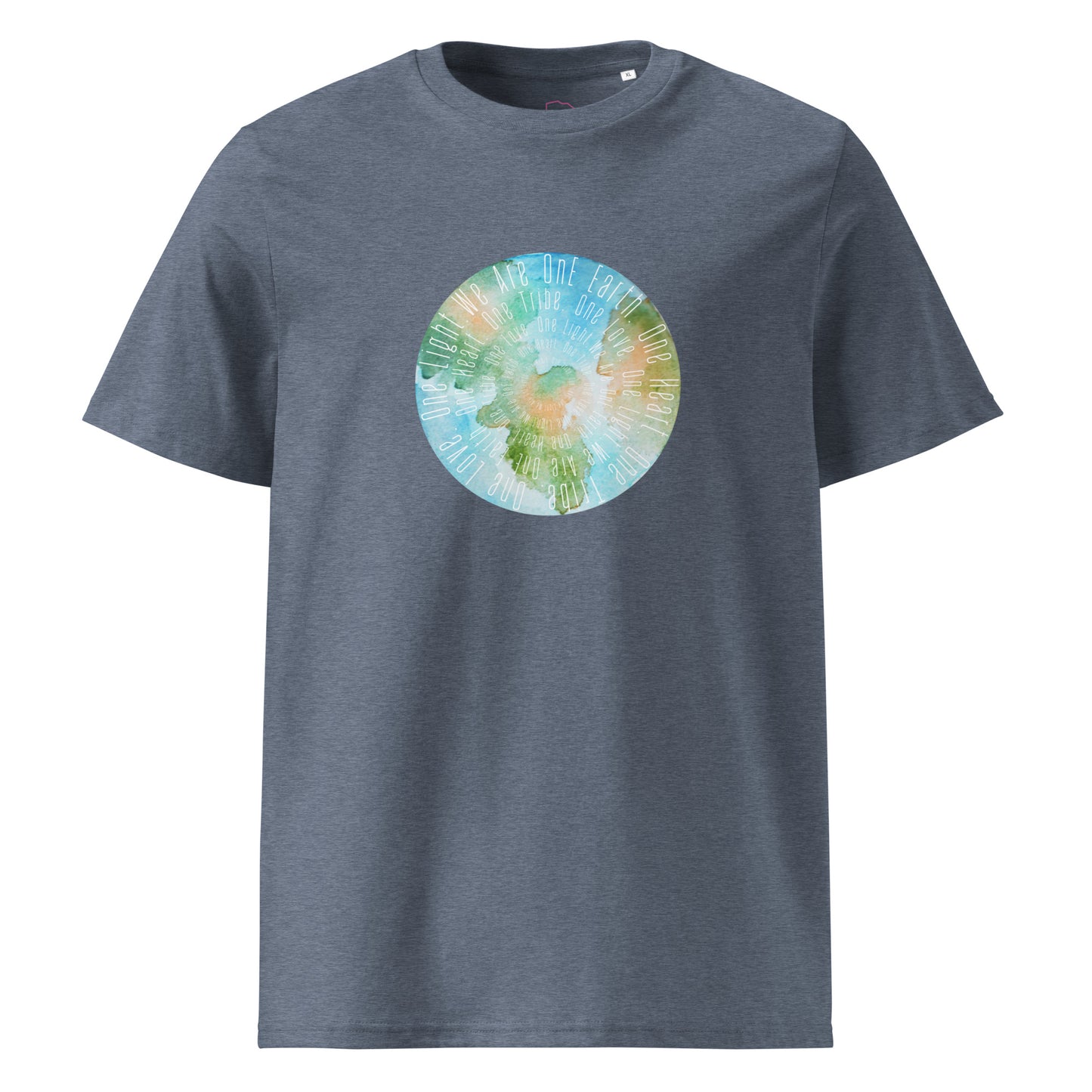 100% Organic Cotton Unisex T-Shirt - "We Are One Earth" (Front)