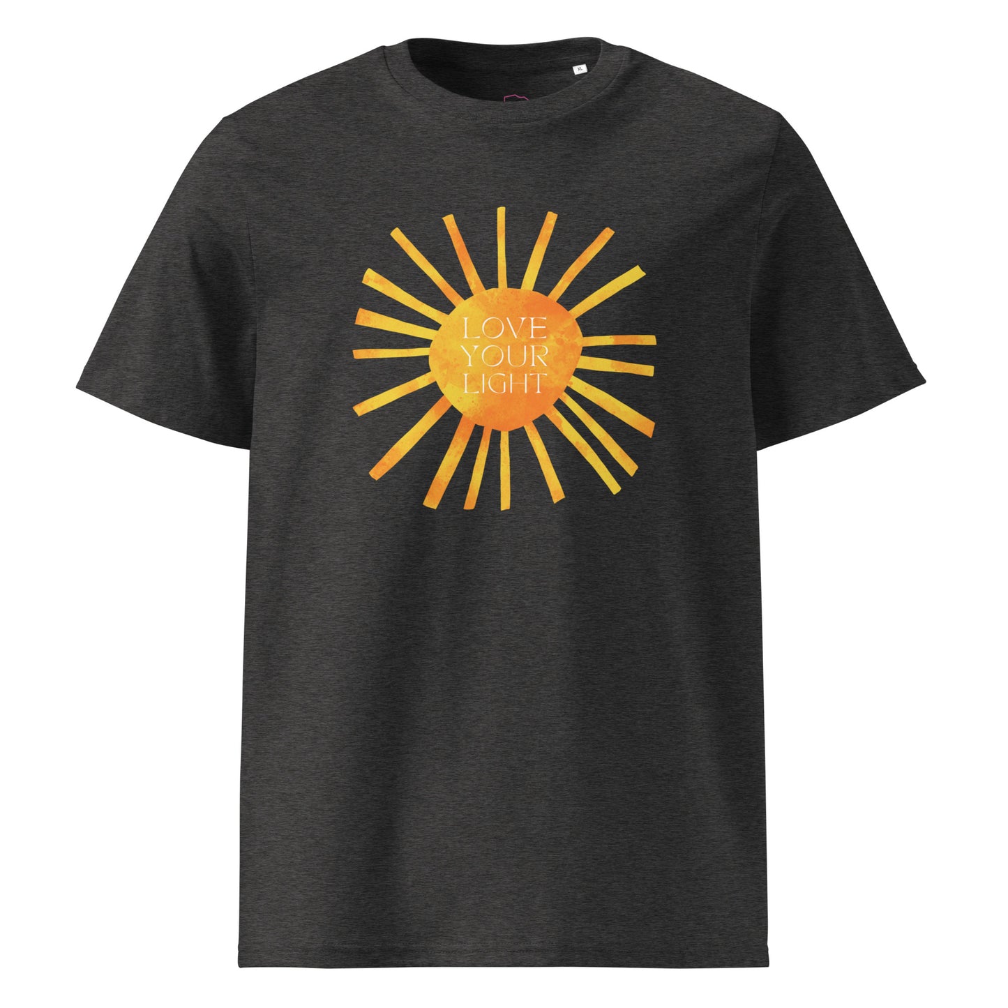 100% Organic Cotton Unisex T-Shirt - "Love Your Light" (Front)