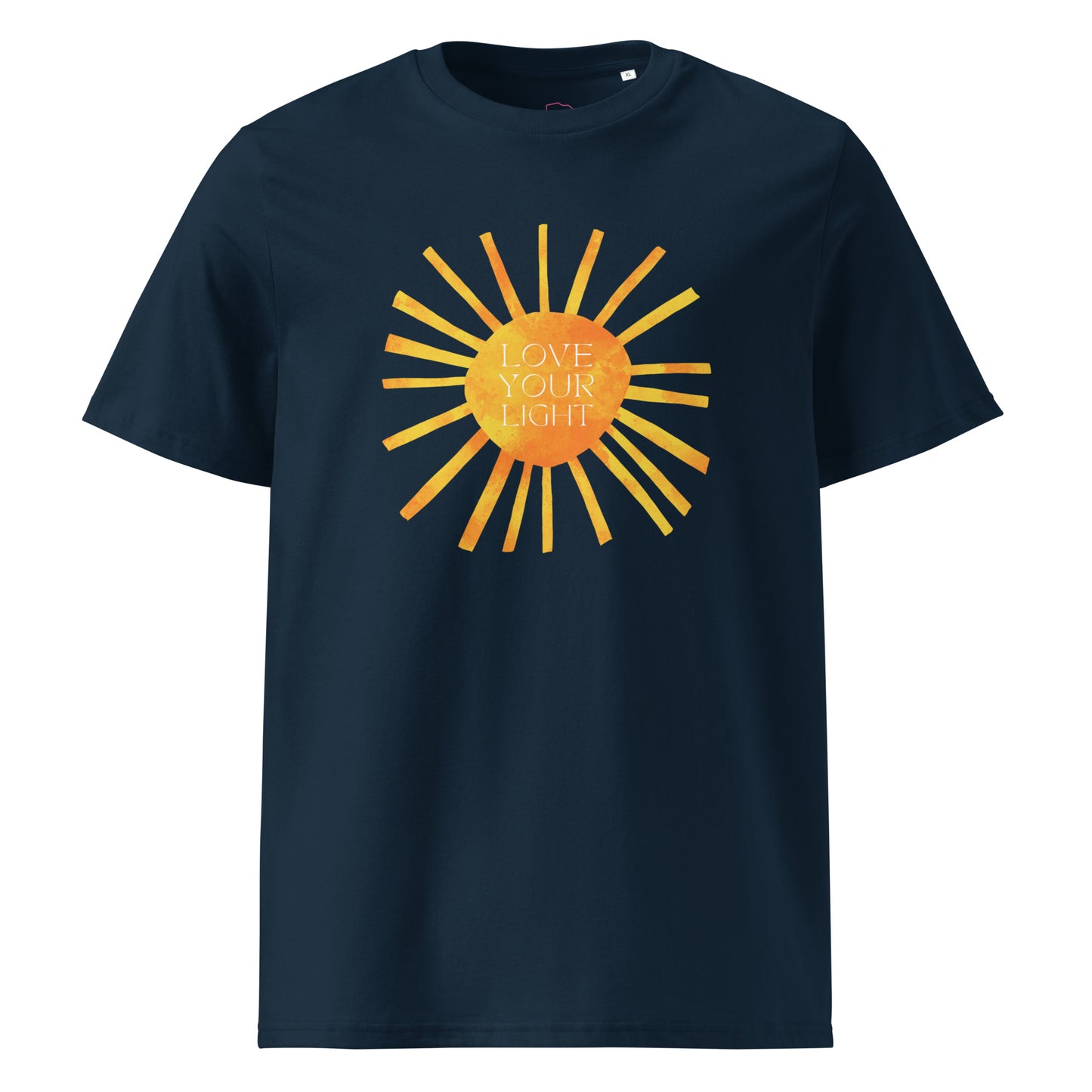 100% Organic Cotton Unisex T-Shirt - "Love Your Light" (Front)