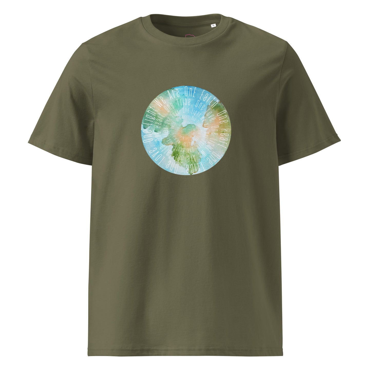 100% Organic Cotton Unisex T-Shirt - "We Are One Earth" (Front)
