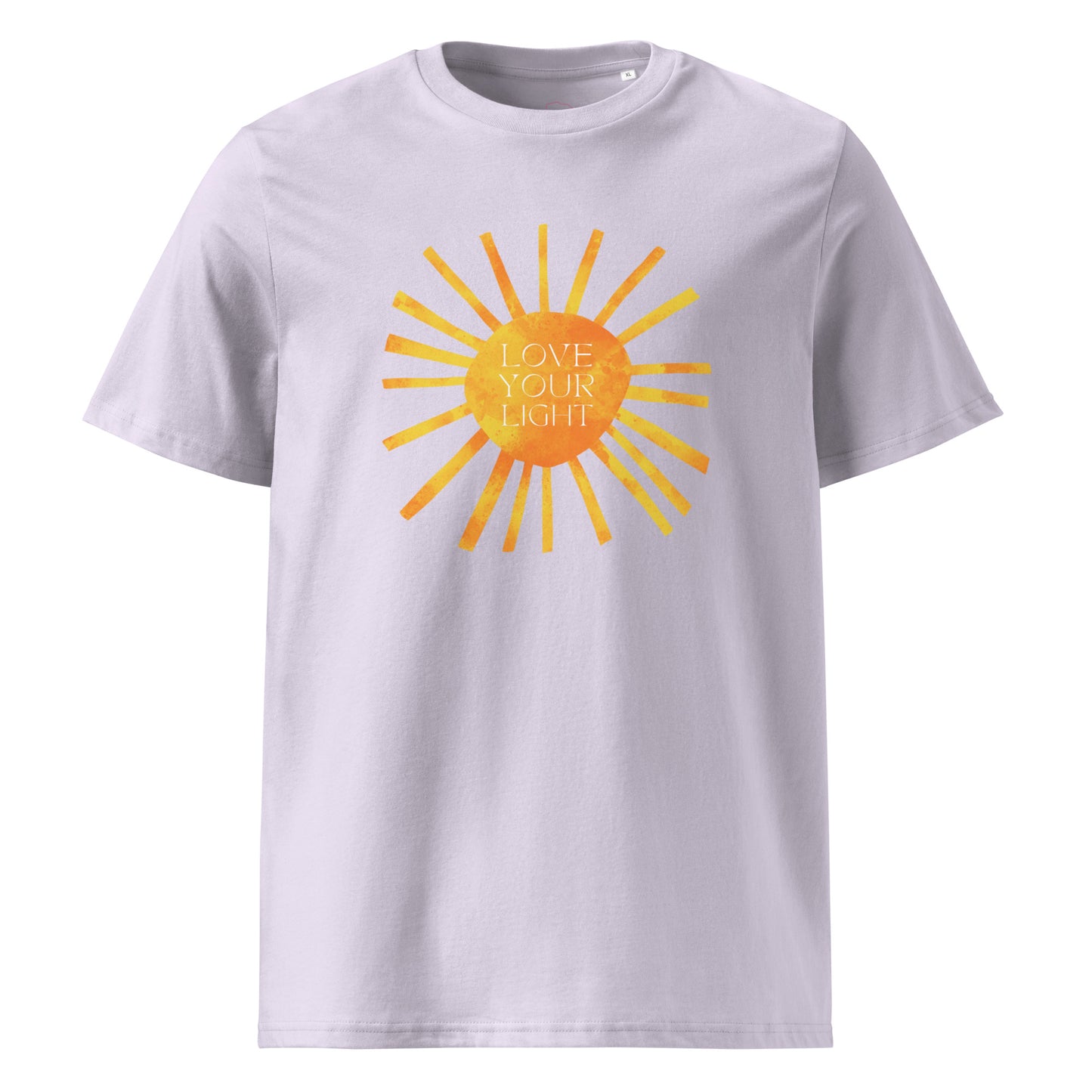 100% Organic Cotton Unisex T-Shirt - "Love Your Light" (Front)