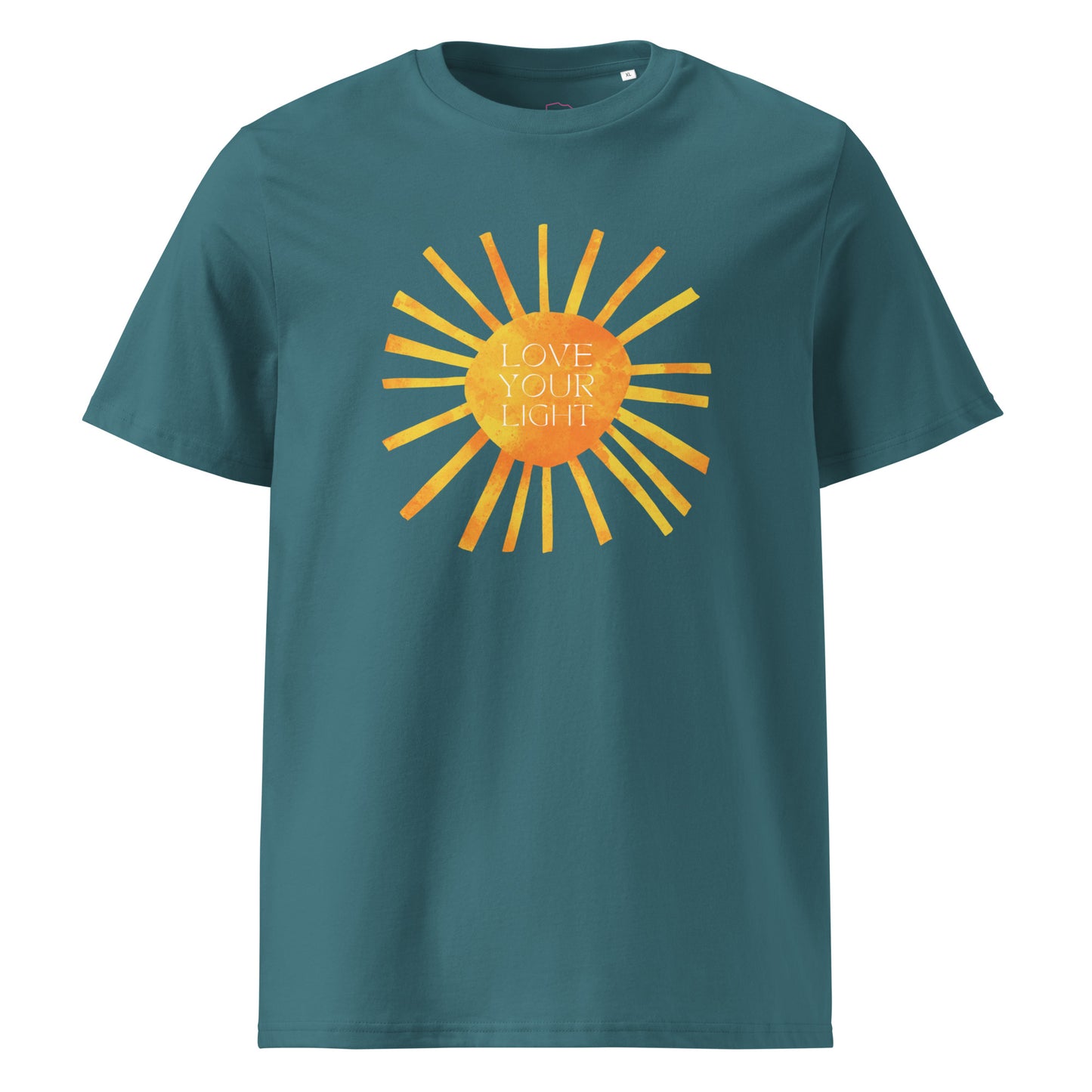 100% Organic Cotton Unisex T-Shirt - "Love Your Light" (Front)