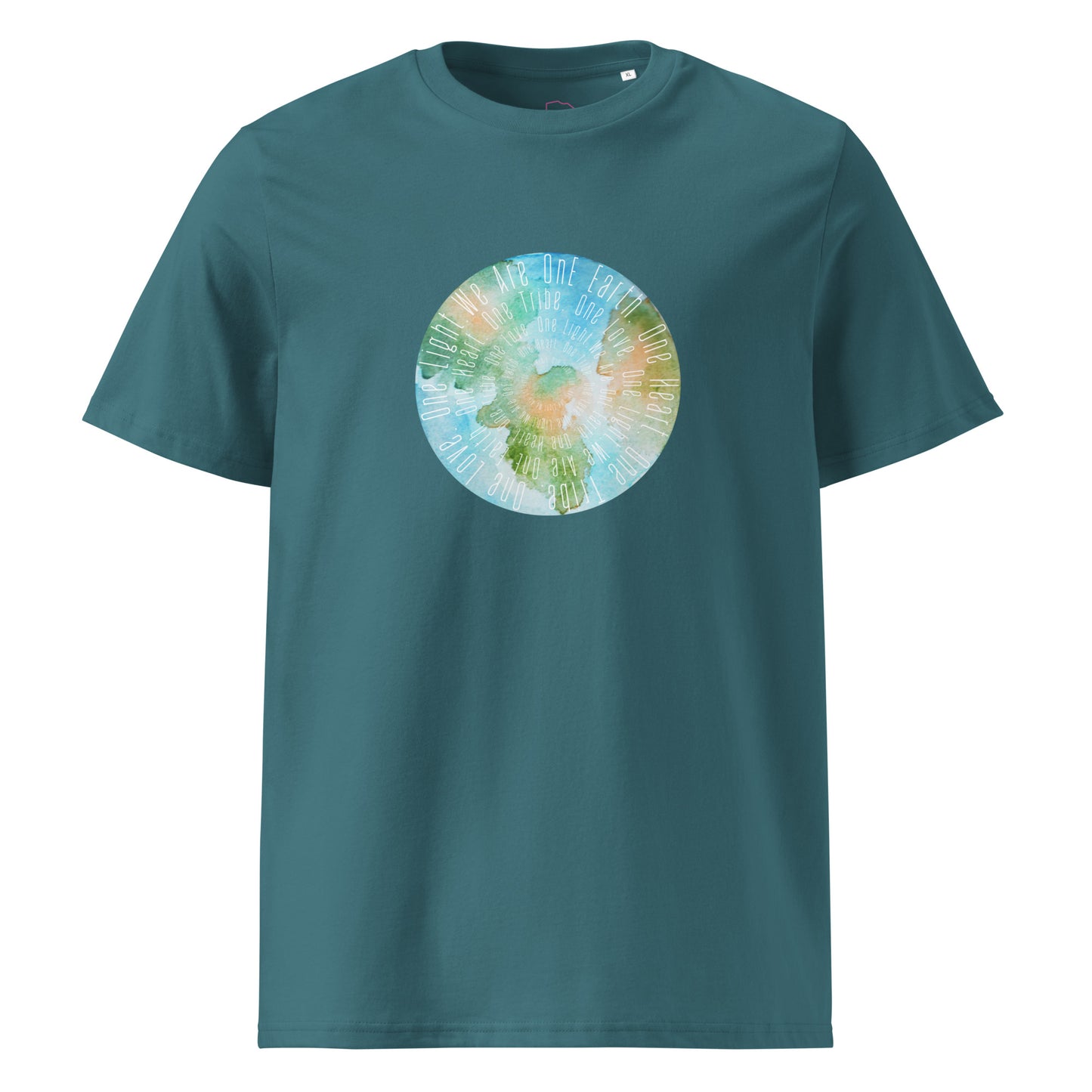 100% Organic Cotton Unisex T-Shirt - "We Are One Earth" (Front)