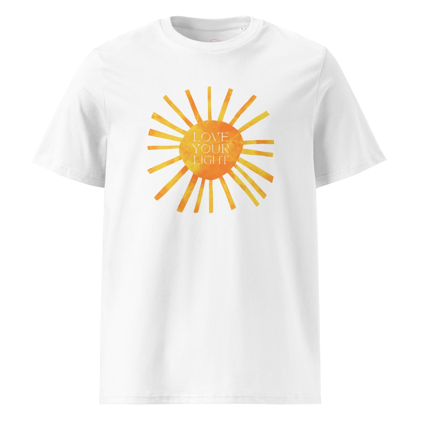 100% Organic Cotton Unisex T-Shirt - "Love Your Light" (Front)