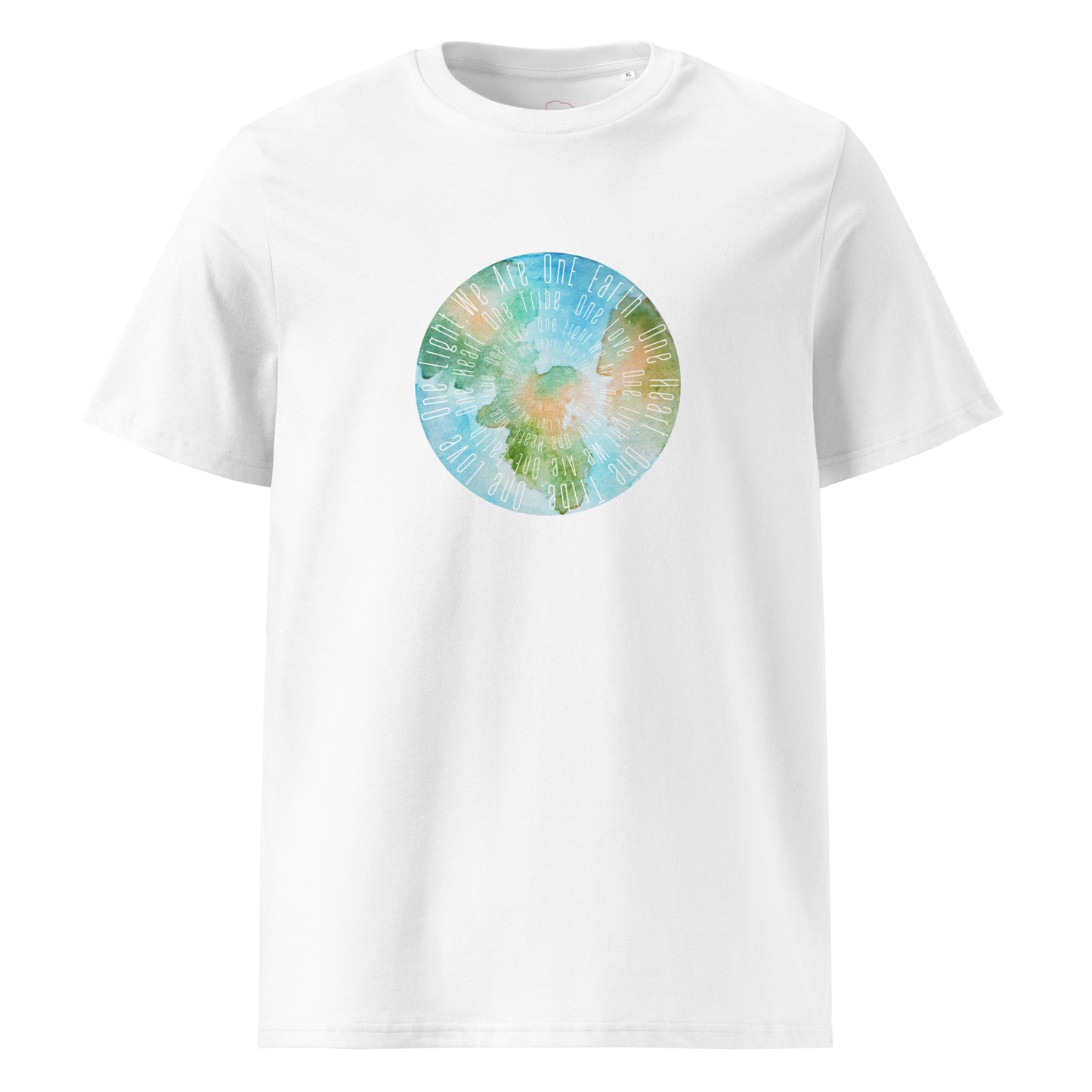 100% Organic Cotton Unisex T-Shirt - "We Are One Earth" (Front)